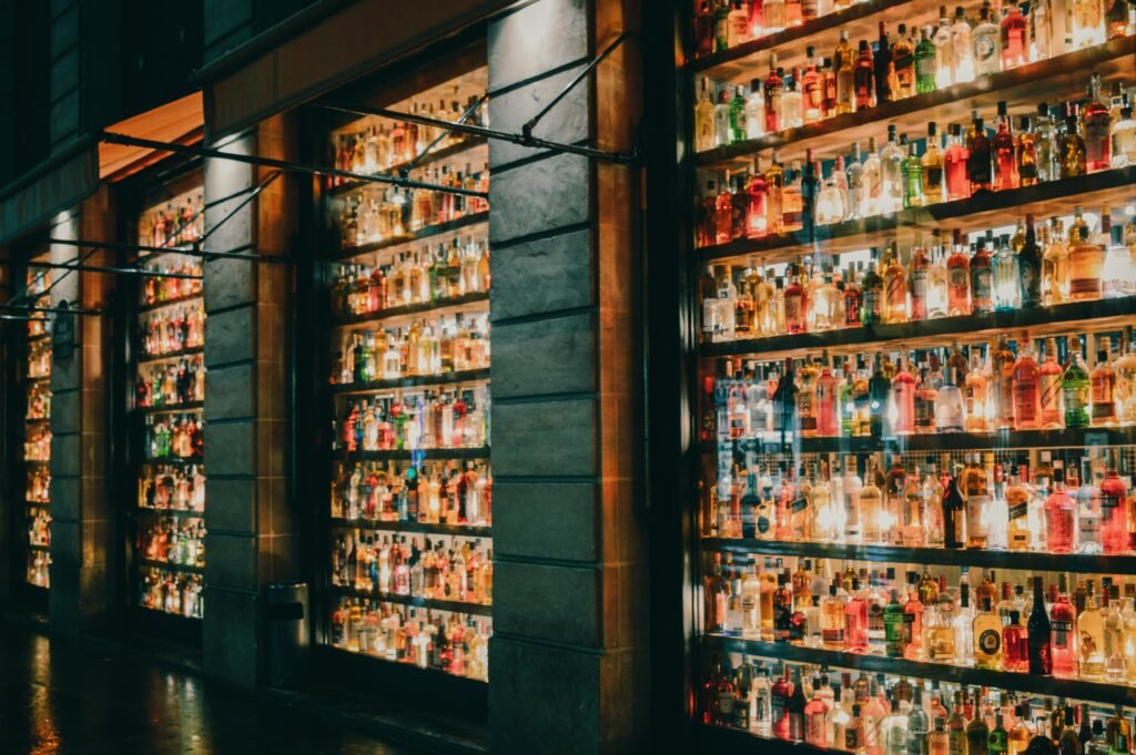 night showcase with bottles of alcoholic beverages 2024 10 18 04 48 41 utc min